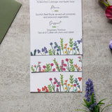Wildflower Menu Card Stationery