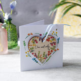 Valentine's Day Personalised Card And Wooden Heart