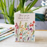 Personalised Wildflower Plantable Thank You Teacher Card