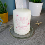 Christening Personalised Candle For Boys And Girls - Olivia Morgan Ltd
