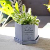 Personalised Hexagon Plant Pot For Mum