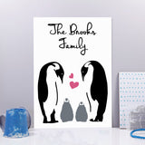 Family Personalised Penguin Print - Olivia Morgan Ltd