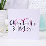 Heart Anniversary Personalised Card - Olivia Morgan Ltd