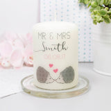 Hedgehog Personalised Wedding Anniversary Candle - Olivia Morgan Ltd
