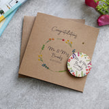Personalised Wedding Magnet And Card