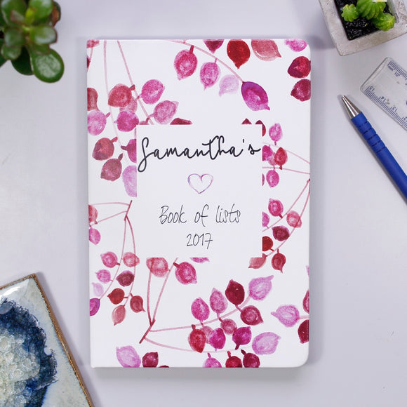 Travel Journal Personalised Notebook For Her - Olivia Morgan Ltd