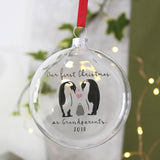 Grandparents First Christmas Penguin Bauble Keepsake - Olivia Morgan Ltd