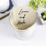 Couples Personalised Candle With Lid - Olivia Morgan Ltd
