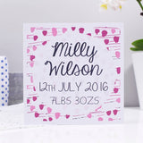 Personalised New Baby Card For Boys And Girls Patterned
