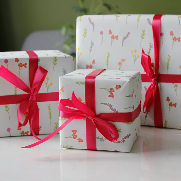 Wildflower Print Eco Friendly Luxury Wrapping Paper