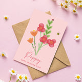 Personalised Floral Valentine's Day Card - Olivia Morgan Ltd