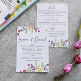 Digital Wildflower Floral Wedding Invitation