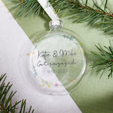 Wildflower Engagement Personalised Bauble Decoration
