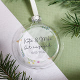 Wildflower Engagement Personalised Bauble Decoration