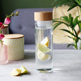 Bamboo Wildflower Lid Bottle With Removable Infuser
