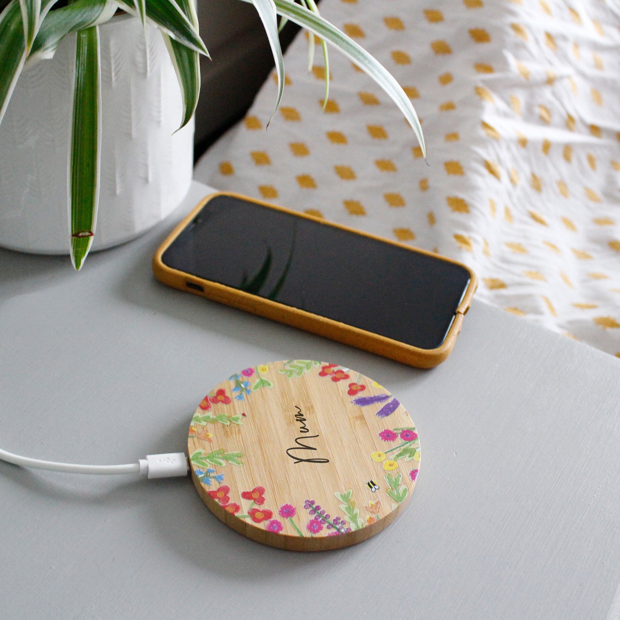 personalised portable wireless charger