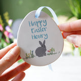 Personalised Rabbit Ceramic Easter Decoration For Kids