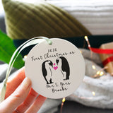 First Married Christmas Penguin Ceramic Decoration