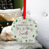First Married Christmas Snowflake Ceramic Decoration