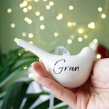 Personalised In Memory Of Glass Dove Hanging Decoration