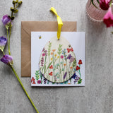 Happy Easter Floral Wooden Decoration And Card
