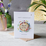 Personalised Magnet Anniversary Card