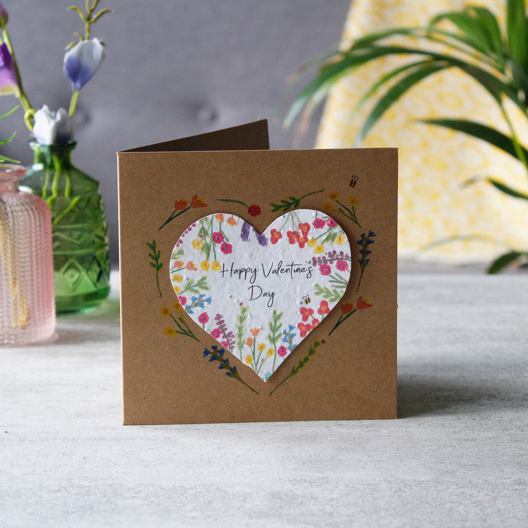 wildflower seed hearts Valentine's Day Wildflower Seed Heart Card – Olivia Morgan Ltd