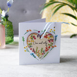 Valentine's Day Personalised Card And Wooden Heart