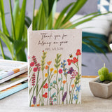 Personalised Wildflower Plantable Thank You Teacher Card