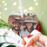 Couples Photo Wooden Christmas Tree Decoration