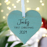 Baby First Christmas Wooden Tree Decoration