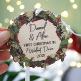 Wooden New Home Wreath Christmas Tree Decoration