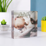 First Father's Day Acrylic Block Photograph - Olivia Morgan Ltd