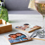 Set Of Bamboo Photo Coasters For Pet Dad's