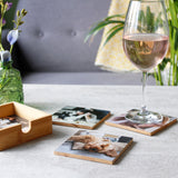 Set Of Bamboo Photo Coasters For Pet Dad's
