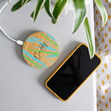 Personalised Bamboo Wireless Phone Charger For Dad