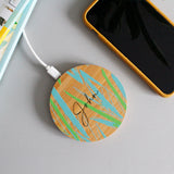 Personalised Bamboo Wireless Phone Charger For Him