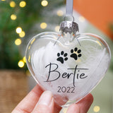 Pet Memorial Feather Christmas Bauble