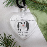 First Christmas As Mr And Mrs Penguin Bauble Keepsake