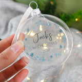 Baby's First Christmas Personalised Flat Bauble - Olivia Morgan Ltd