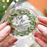 First Christmas As Mr And Mrs Wreath Flat Bauble