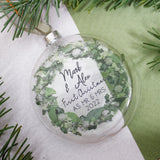 First Christmas As Mr And Mrs Wreath Flat Bauble