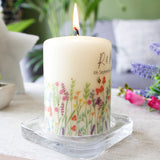 Wild Flower Personalised Anniversary or Engagement Candle