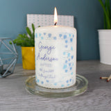 Patterned Christening Personalised Candle For Boys and Girls - Olivia Morgan Ltd
