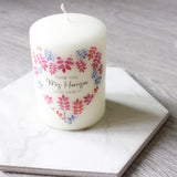 Thank You Teacher Floral Heart Candle - Olivia Morgan Ltd