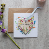 Anniversary Personalised Card And Wooden Heart