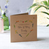Personalised Wildflower Eco Wedding Card