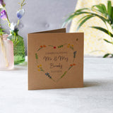 Personalised Wildflower Eco Wedding Card