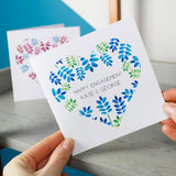 Floral Heart Personalised Engagement Card - Olivia Morgan Ltd