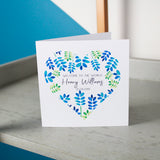 Floral Heart Personalised New Baby Card - Olivia Morgan Ltd